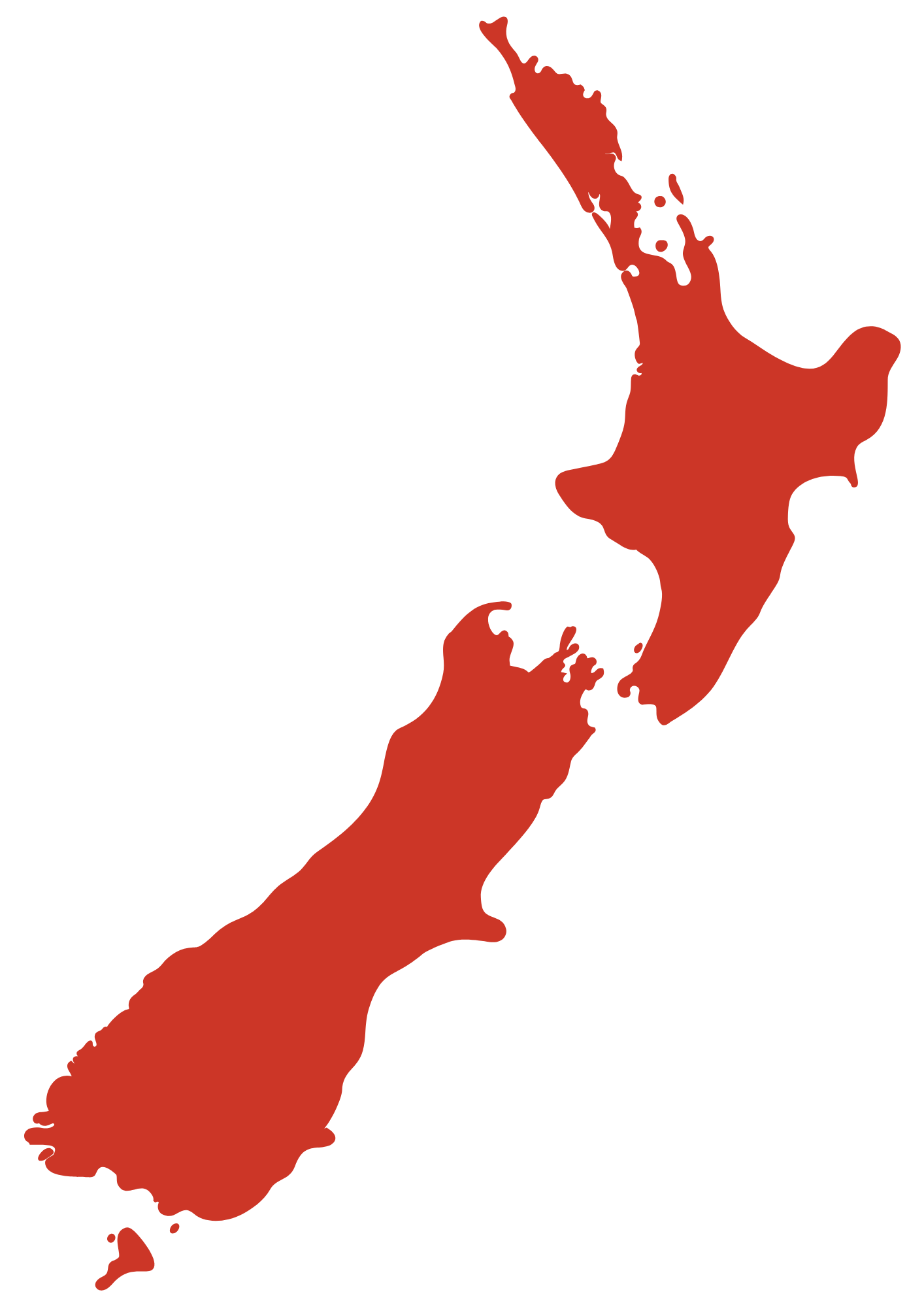 NZ Map Red TEnt Aotearoa 2